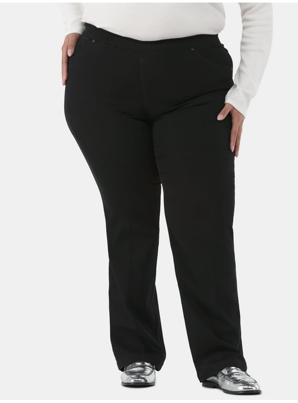 JMS Just My Size by Hanes Women's Plus Size 4 Pocket Bootcut Jeans, Single and 2-Pack