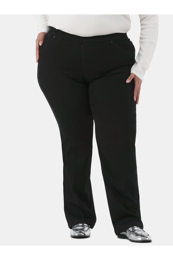 JMS Just My Size by Hanes Women's Plus Size 4 Pocket Bootcut Jeans, Single and 2-Pack