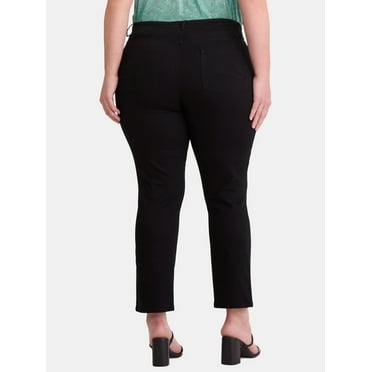 JMS Just My Size by Hanes 5 Pocket Stretch Jeans, Women's Plus and Women's Plus Petite, Sizes 16W-26W