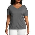 thumbnail image 1 of Just My Size Women's Plus Active Short Sleeve Tee, 1 of 5