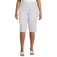 thumbnail image 1 of JMS Just My Size by Hanes Women's Plus Bling Tab Stretch Capri Pants, 1 of 6