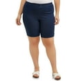 thumbnail image 1 of Just My Size Women's Plus Elastic Waist Stretch Bermuda Shorts, 1 of 5