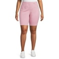 thumbnail image 1 of Just My Size Women's Plus Elastic Waist Stretch Bermuda Shorts, 1 of 6