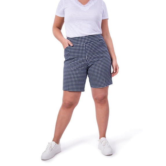 JMS Just My Size by Hanes Women's Plus Pull On Millennium Bermuda Shorts, 9" Inseam, Sizes 0X-4X