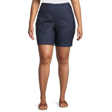 JMS Just My Size by Hanes Women's Plus Pull On Millennium Bermuda Shorts, 9" Inseam, Sizes 0X-4X