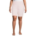 thumbnail image 1 of JMS Just My Size by Hanes Women's Plus Size 4-Pocket Pull-On Bermuda Shorts, 1 of 6