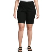 HANES JUST MY SIZE JMS Just My Size by Hanes Women's Plus Size 4-Pocket Pull-On Bermuda Shorts
