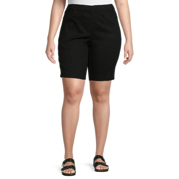 JMS Just My Size by Hanes Women's Plus Size 4-Pocket Pull-On Bermuda Shorts