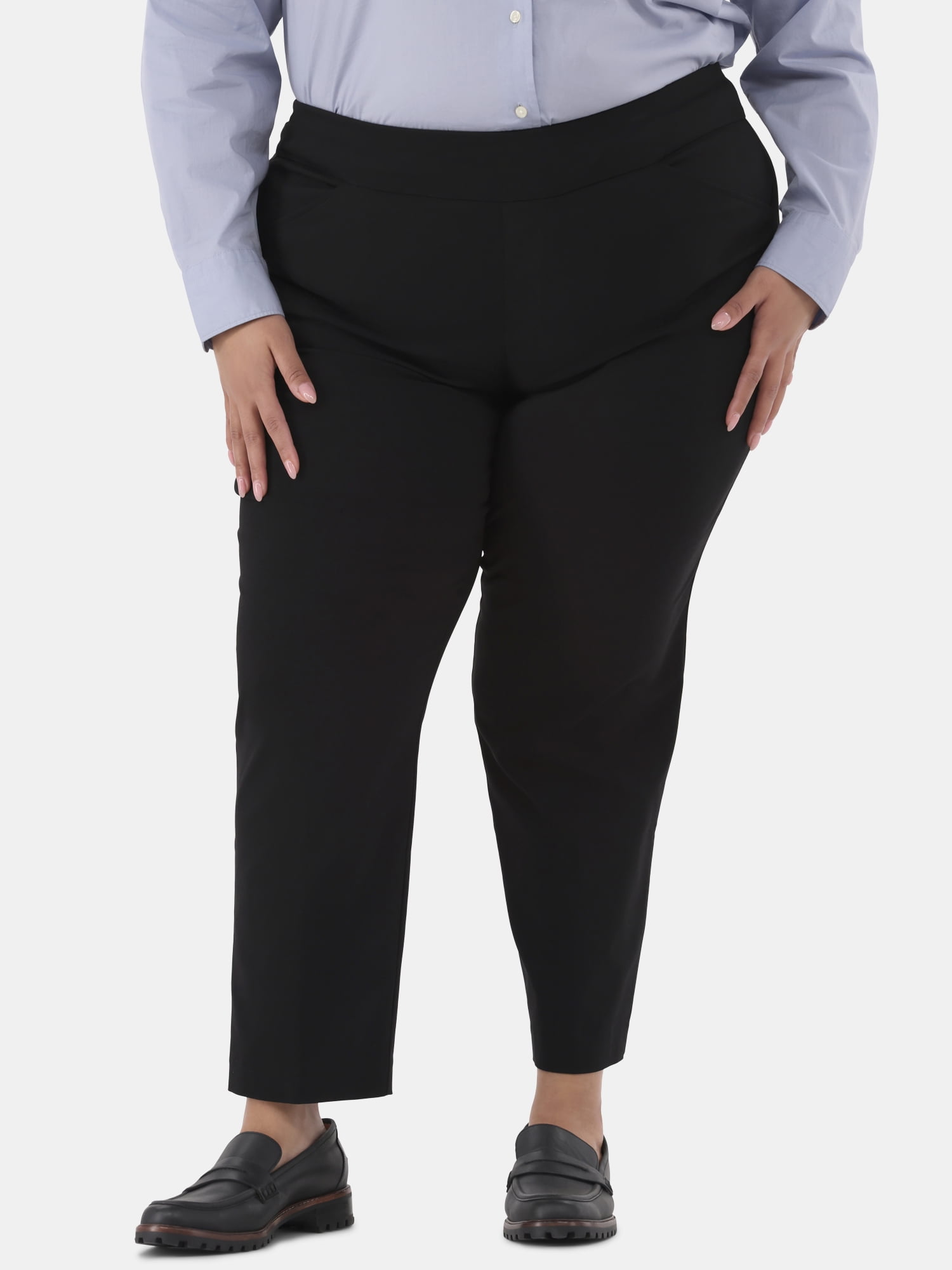 Just My Size by Hanes Women's Plus Millennium Slim Pants, Regular and Petite, Sizes 1X-4X
