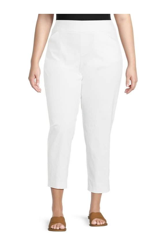 by Hanes Women's Plus Millennium Slim Pants, Regular and Petite, Sizes 1X-4X