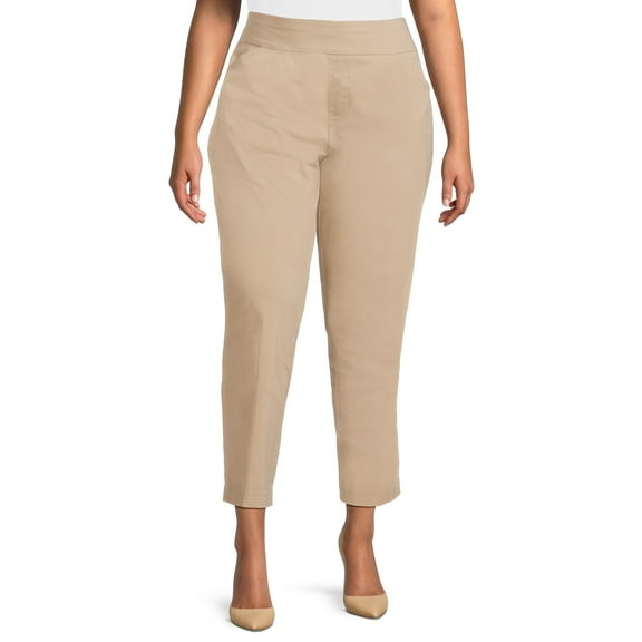 Just My Size by Hanes Women's Plus Millennium Slim Pants, Regular and Petite, Sizes 1X-4X