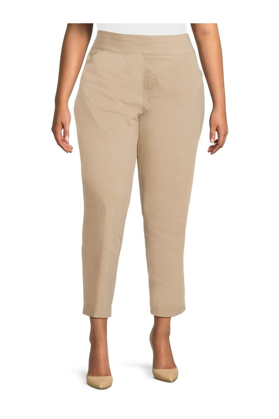 by Hanes Women's Plus Millennium Slim Pants, Regular and Petite, Sizes 1X-4X