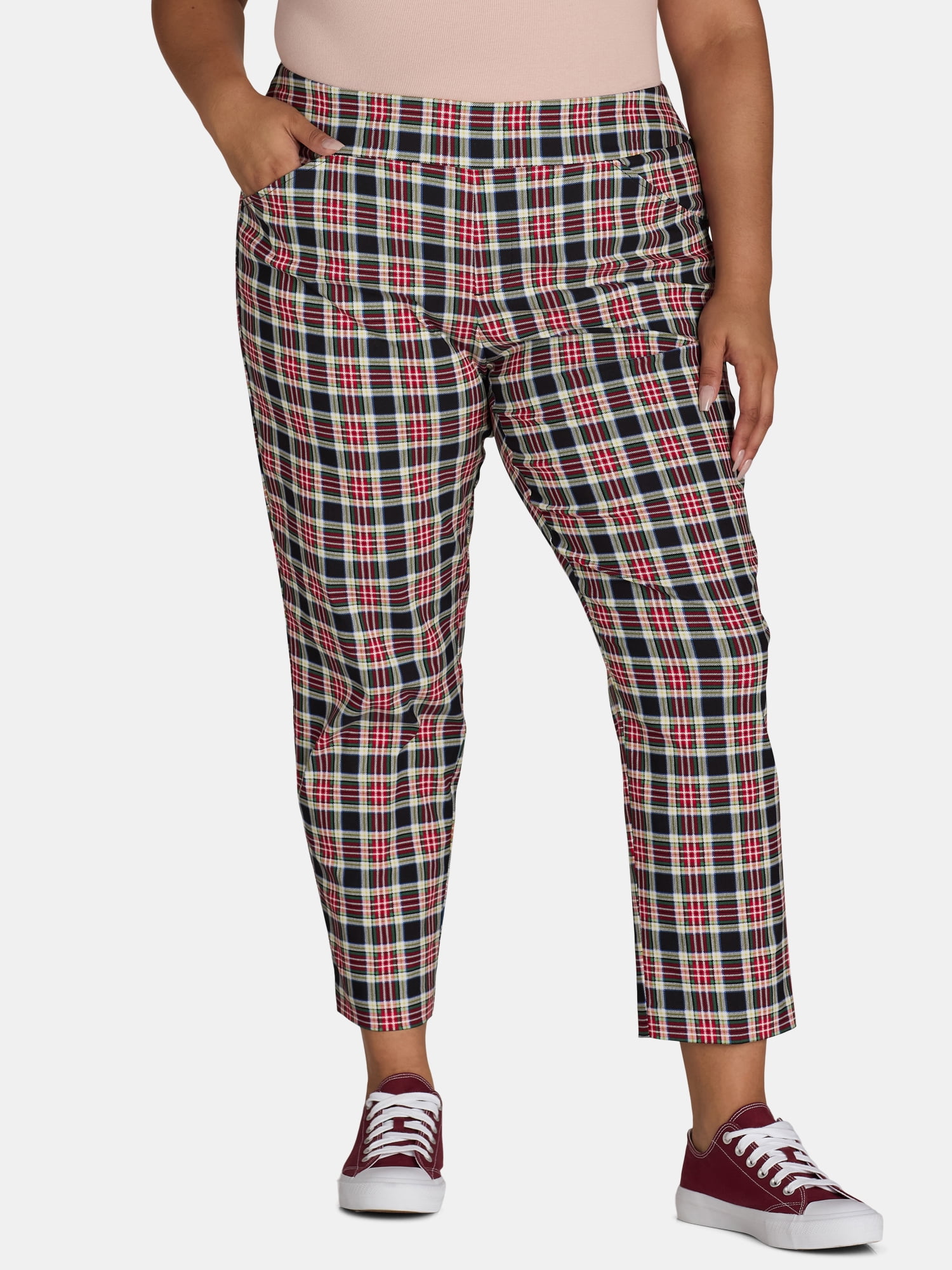 Just My Size by Hanes Women's Plus Millennium Slim Pants, Regular and Petite, Sizes 1X-4X