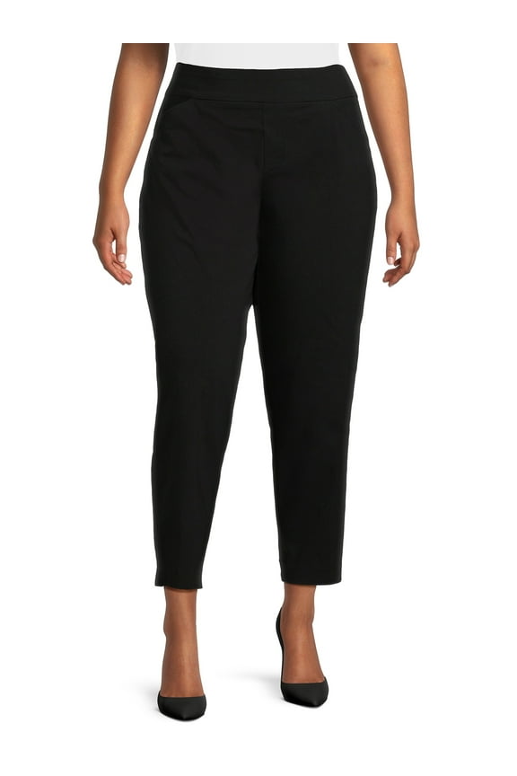 by Hanes Women's Plus Millennium Slim Pants, Regular and Petite, Sizes 1X-4X