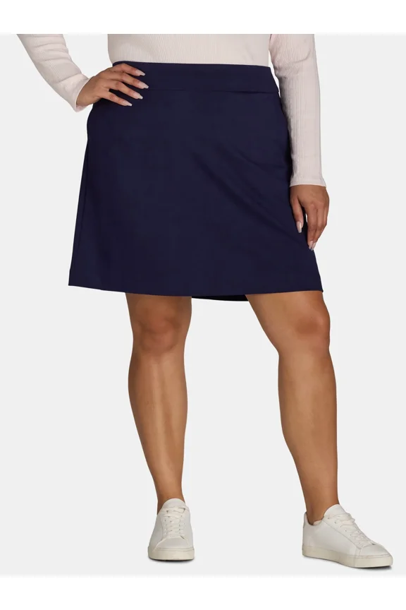 JMS Just My Size by Hanes Women’s Plus Ponte Knit Skirt, Sizes 1X-4X