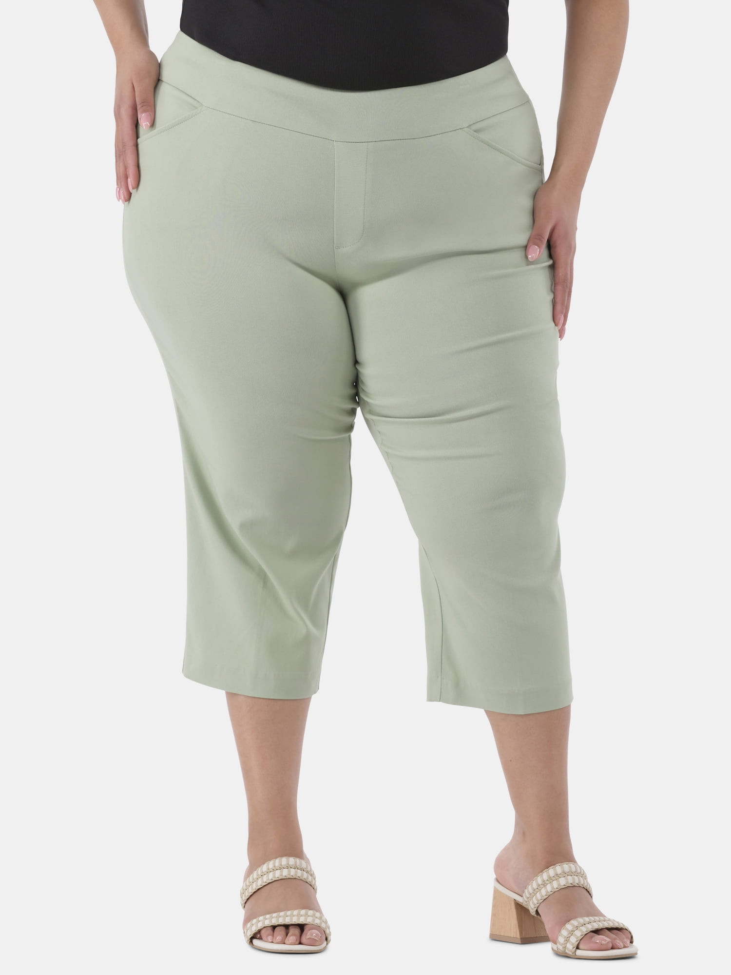 JMS Just My Size by Hanes Women’s Plus Size Millennium Capri Pants, Sizes 1X-4X