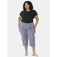 thumbnail image 1 of JMS Just My Size by Hanes Women’s Plus Size Millennium Capri Pants, Sizes 1X-4X, 1 of 4