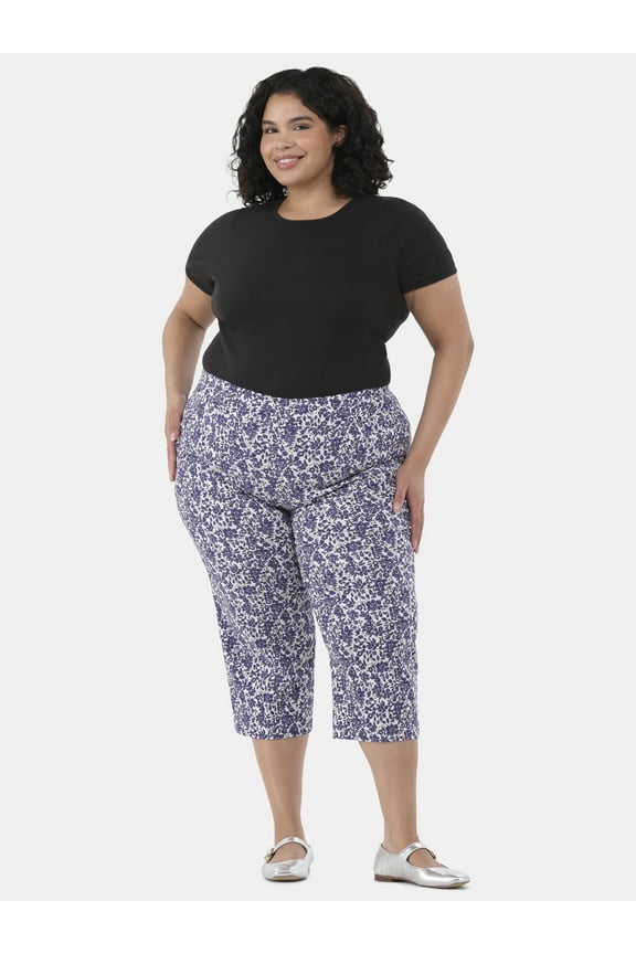 JMS Just My Size by Hanes Women’s Plus Size Millennium Capri Pants, Sizes 1X-4X