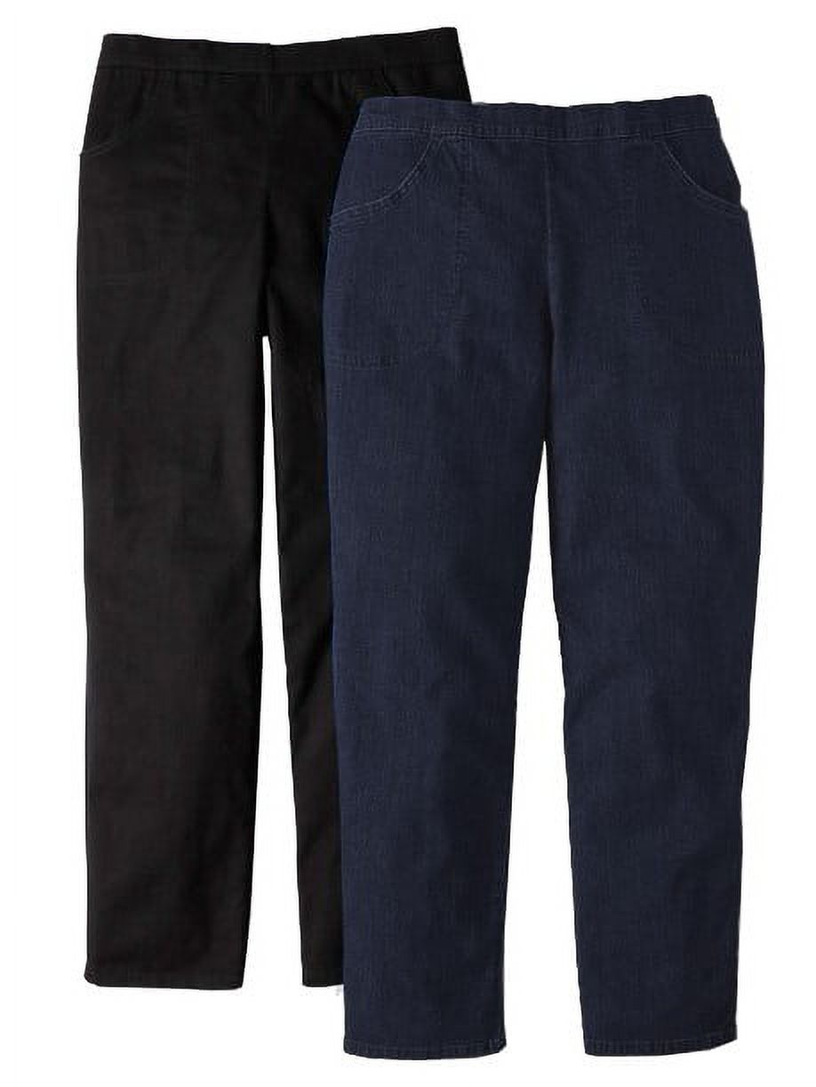 Just My Size Women's Plus Size 2 Pocket Pull On Pant, 2-Pack - image 1 of 6