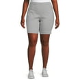 thumbnail image 1 of JMS Just My Size by Hanes Women's Plus Size Pull On Shorts with Pockets, Single and 2-Pack, 9” Inseam, Sizes 0X-4X, 1 of 6