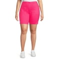 thumbnail image 1 of JMS Just My Size by Hanes Women's Plus Size Pull On Shorts with Pockets, Single and 2-Pack, 9” Inseam, Sizes 0X-4X, 1 of 6