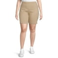 thumbnail image 1 of JMS Just My Size by Hanes Women's Plus Size Pull On Shorts with Pockets, Single and 2-Pack, 9” Inseam, Sizes 0X-4X, 1 of 6