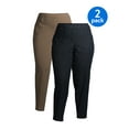 thumbnail image 1 of JMS Just My Size by Hanes Women's Plus Size 2-Pocket Stretch Pull-On Pants, 2-Pack, Also in Petite, 1 of 15