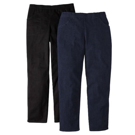 JMS Just My Size by Hanes Women's Plus Size 2 Pocket Pull On Pants, Single and 2 Pack