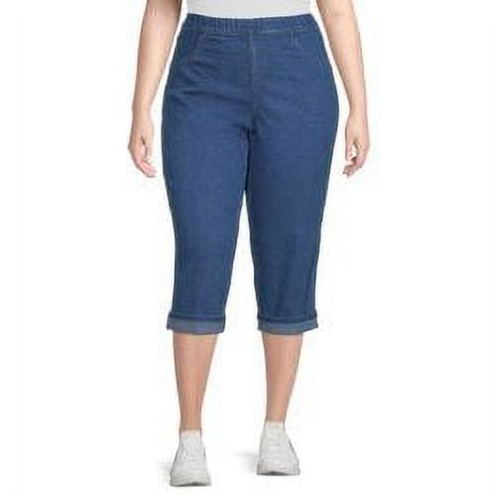 Real Size Women's 19 Pull On 2 Pocket Stretch Capri