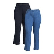 HANES JUST MY SIZE JMS Just My Size by Hanes Women's Plus Size 4 Pocket Bootcut Jeans, Single and 2-Pack