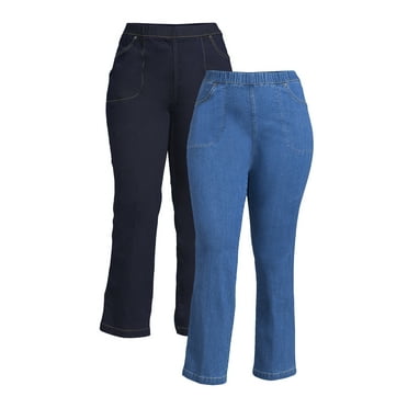 JMS Just My Size by Hanes Women's Plus Size 4 Pocket Bootcut Jeans, Single and 2-Pack