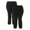 thumbnail image 1 of JMS Just My Size by Hanes Women's Plus Size 4 Pocket Bootcut Jeans, Single and 2-Pack, 1 of 8