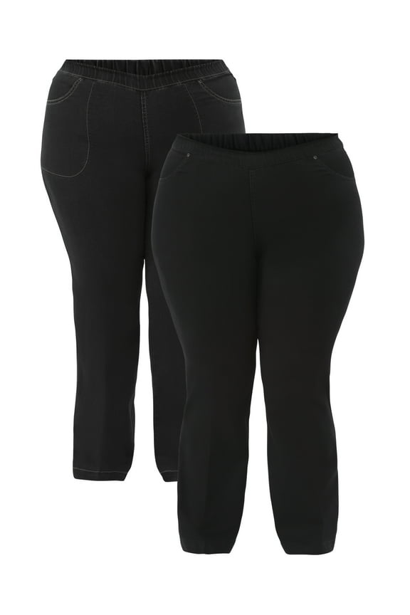 JMS Just My Size by Hanes Women's Plus Size 4 Pocket Bootcut Jeans, Single and 2-Pack