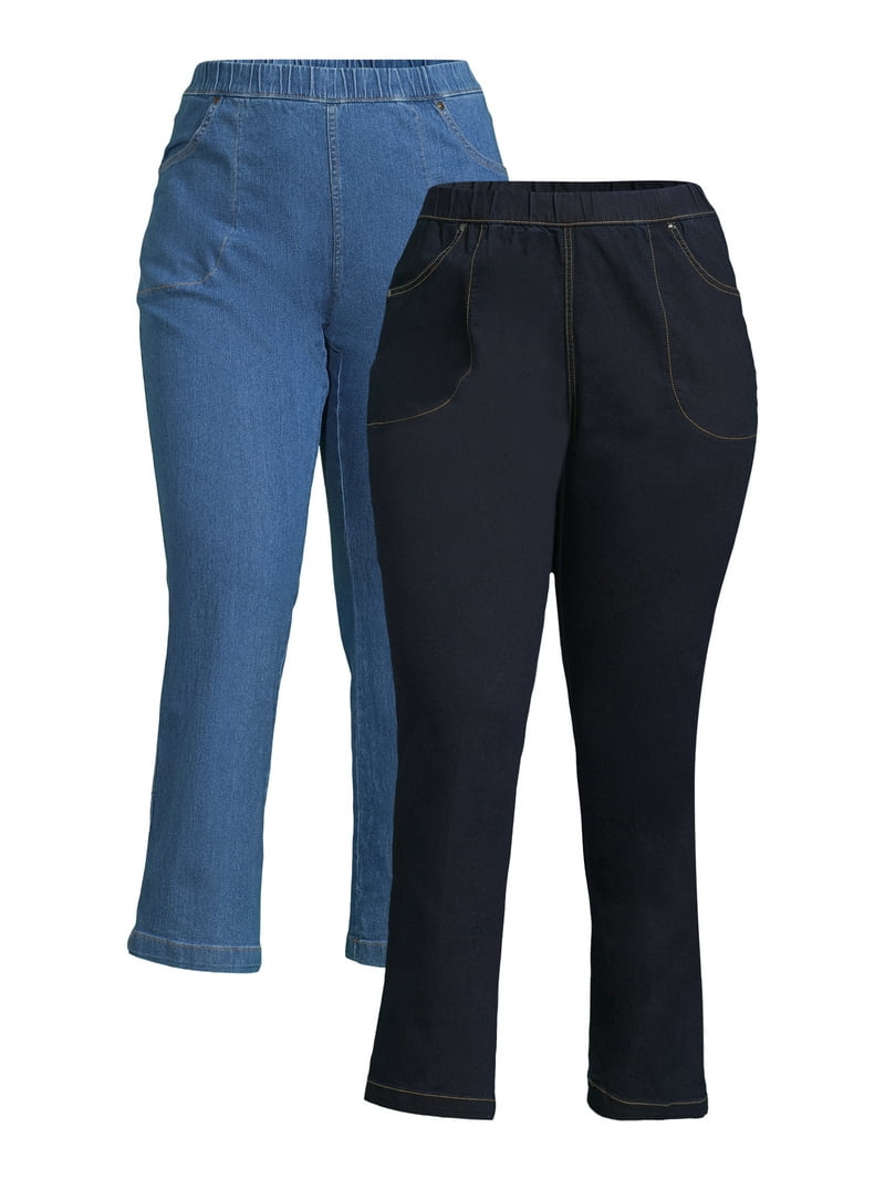JMS Just My Size by Hanes Women's Plus Size 4 Pocket Bootcut Jeans