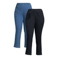 thumbnail image 1 of JMS Just My Size by Hanes Women's Plus Size 4 Pocket Bootcut Jeans, Single and 2-Pack, 1 of 6