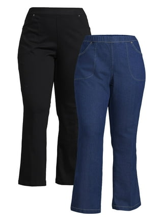 Just My Size Women's Plus Size 2 Pocket Pull On Pant, 2-Pack