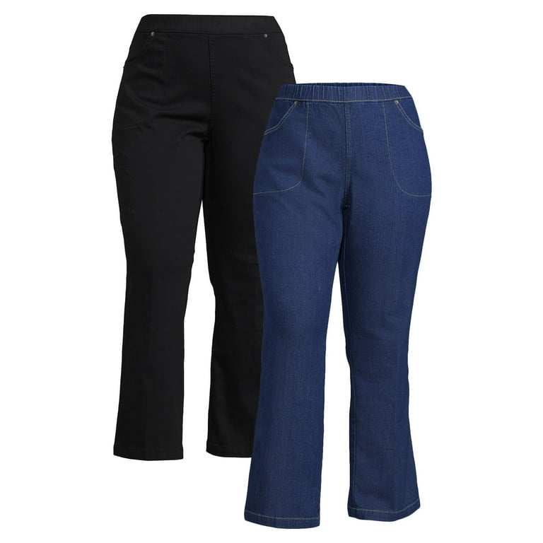 Just My Size Women's Plus Size 4 Pocket Stretch Bootcut Jeans, 2-Pack 