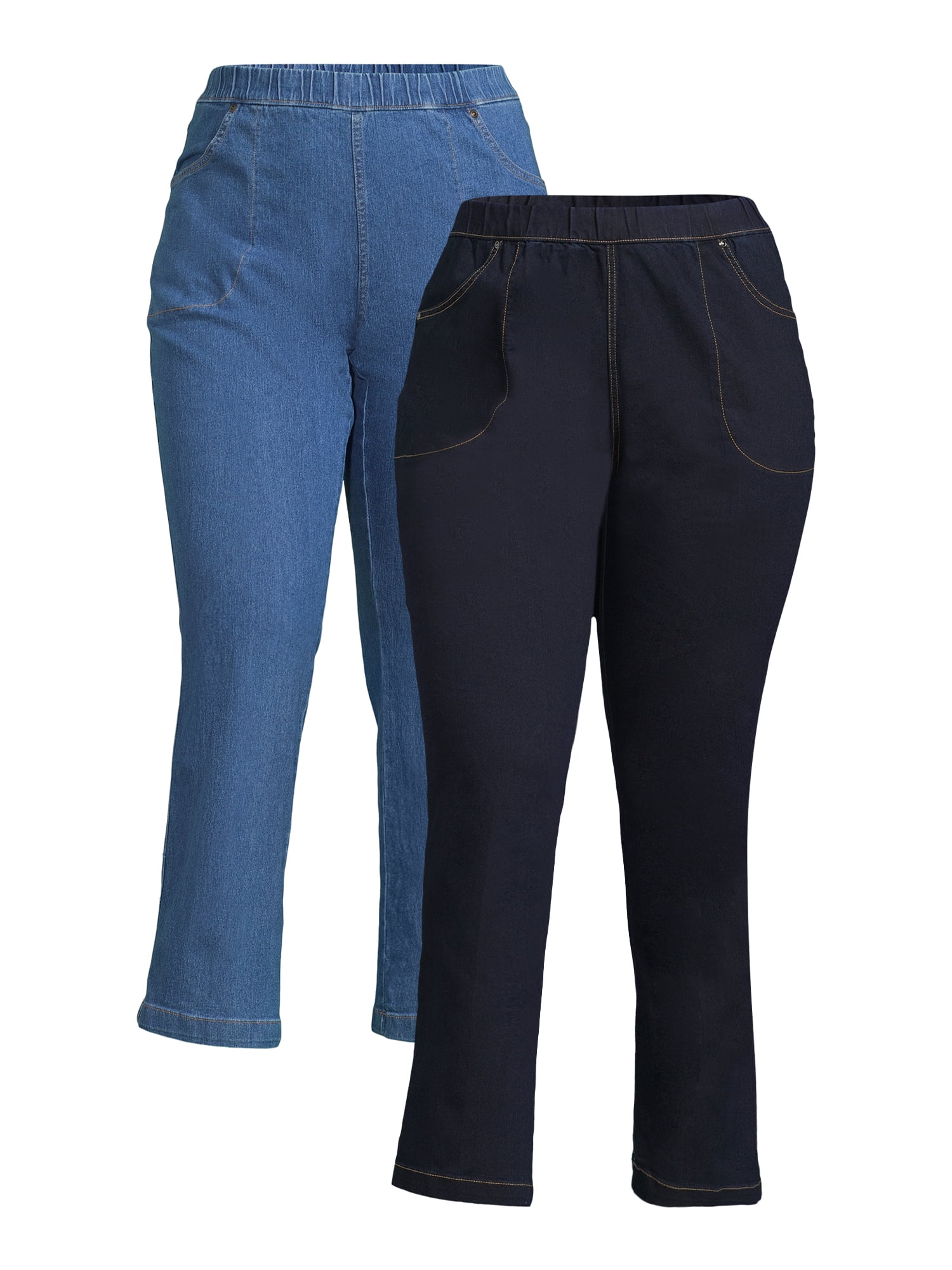 JMS Just My Size by Hanes Women's Plus Size 4 Pocket Bootcut Jeans, Single and 2-Pack