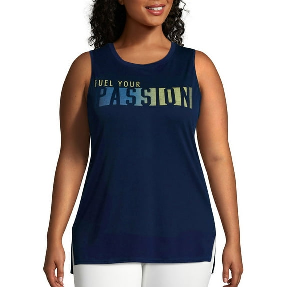 Just My Size Women's Plus Size Active Graphic Muscle Tank
