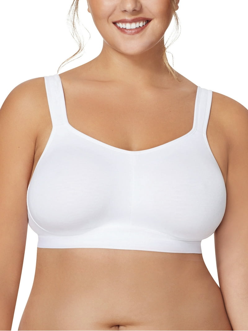 Just My Size Women's Plus Size Pure Comfort Wireless Cotton