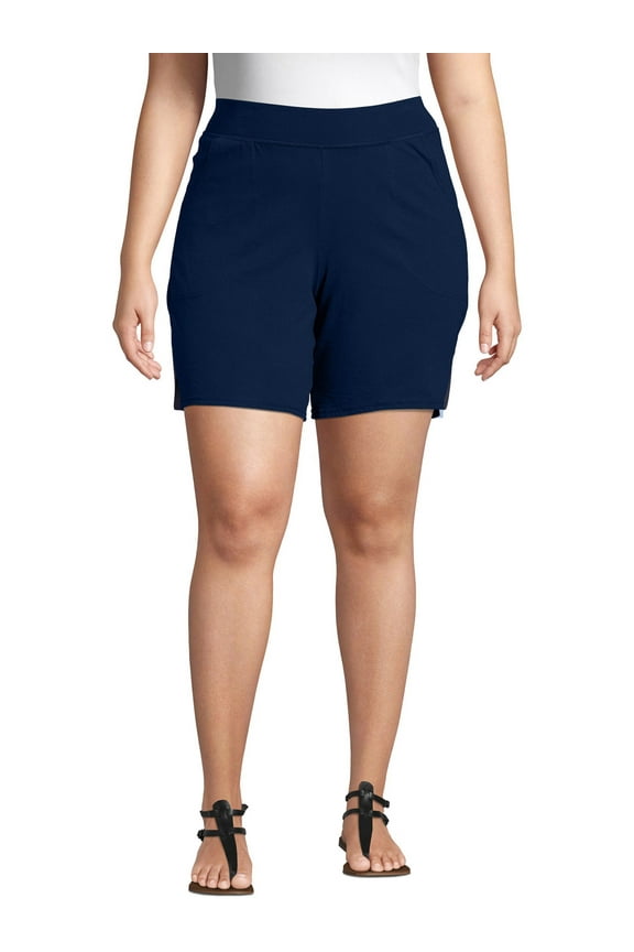 Women's Plus Size Athleisure Jersey Pocket Short