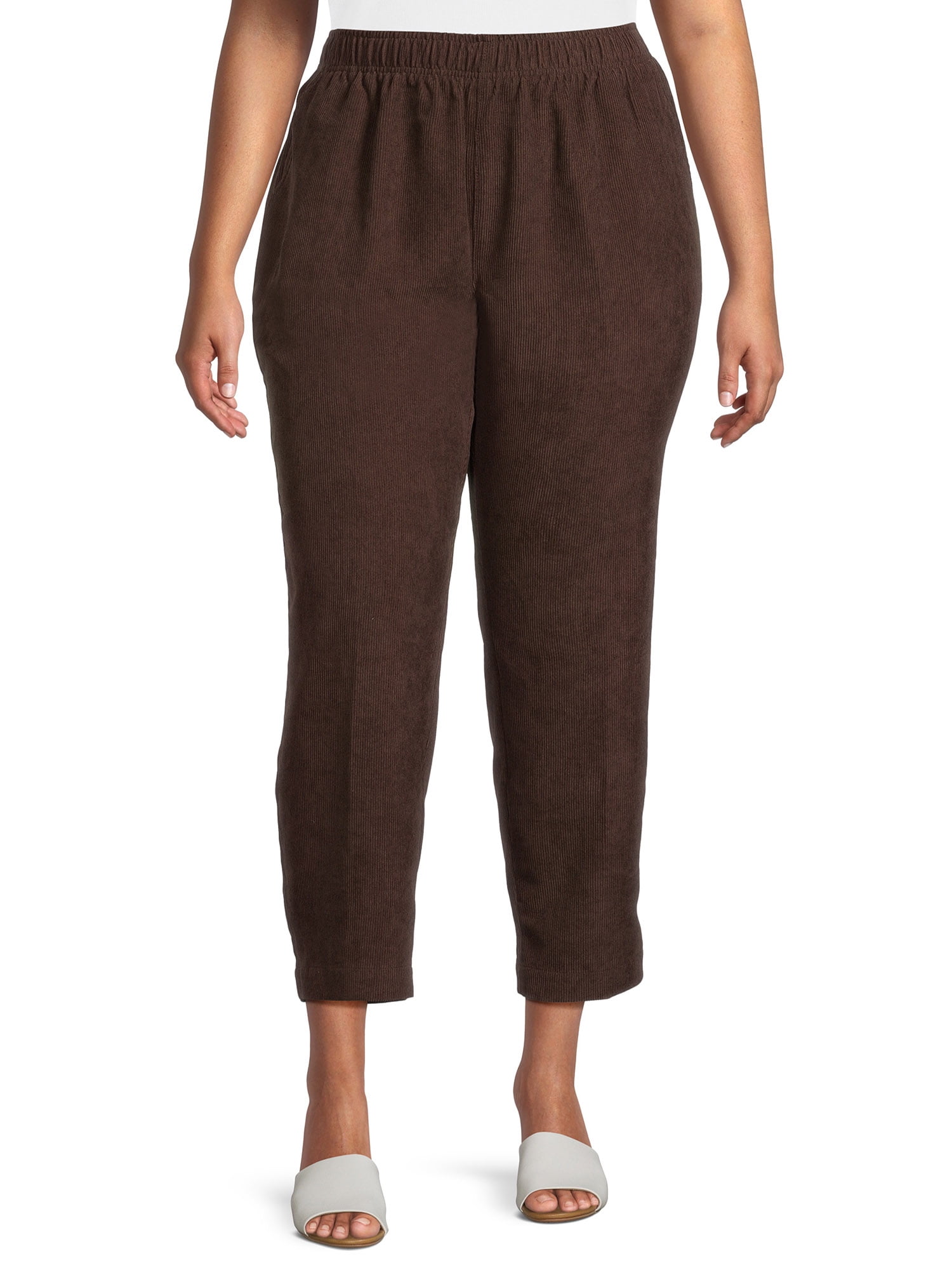 Just My Size Women's Plus Size Corduroy Pull-On Pants with Pockets, 28 ...