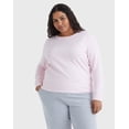 thumbnail image 1 of Hanes Just My Size EcoSmart Women's Fleece Sweatshirt, V-Notch (Plus ) Pale Pink 4X, 1 of 10