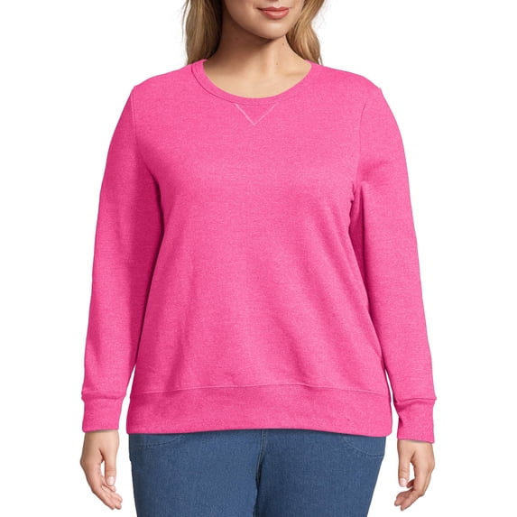 Just My Size Women's Plus Size Fleece Pullover Sweatshirt