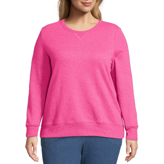 Just My Size Women's Plus Size Fleece Pullover Sweatshirt