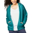thumbnail image 1 of Just My Size Women's Plus Size Fleece Zip Hood Jacket, 1 of 3