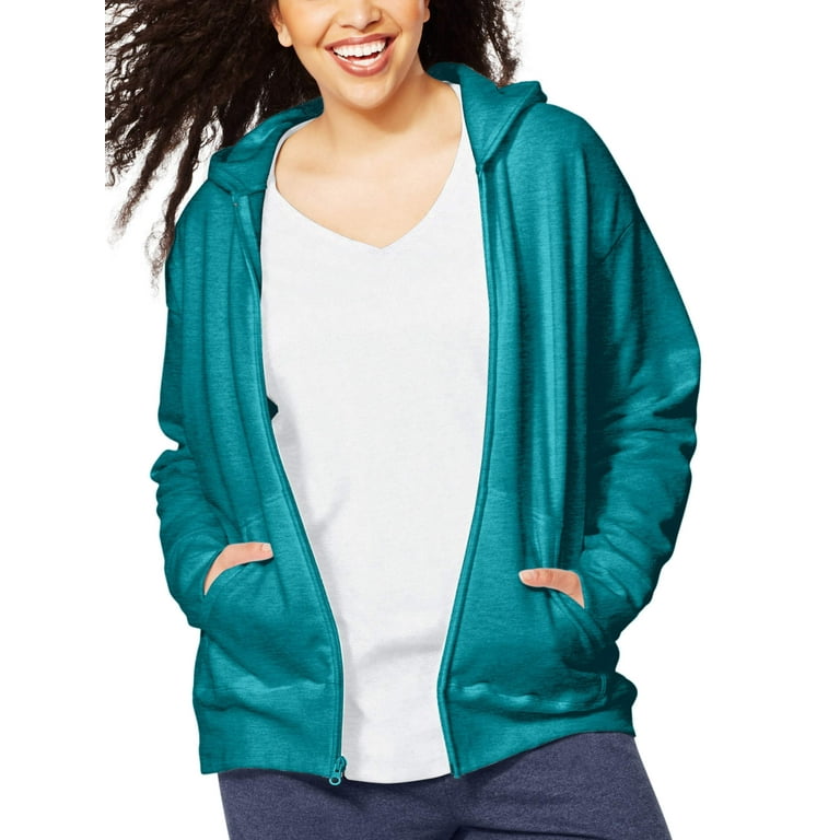 Just My Size Women s Plus Size Fleece Zip Hood Jacket