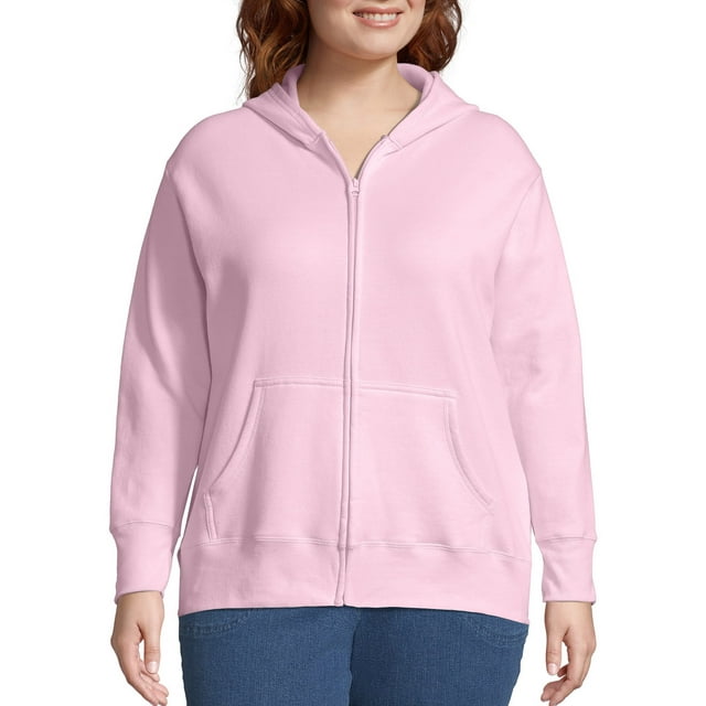 Just My Size Women's Plus Size Fleece Zip Hood Jacket - Walmart.com
