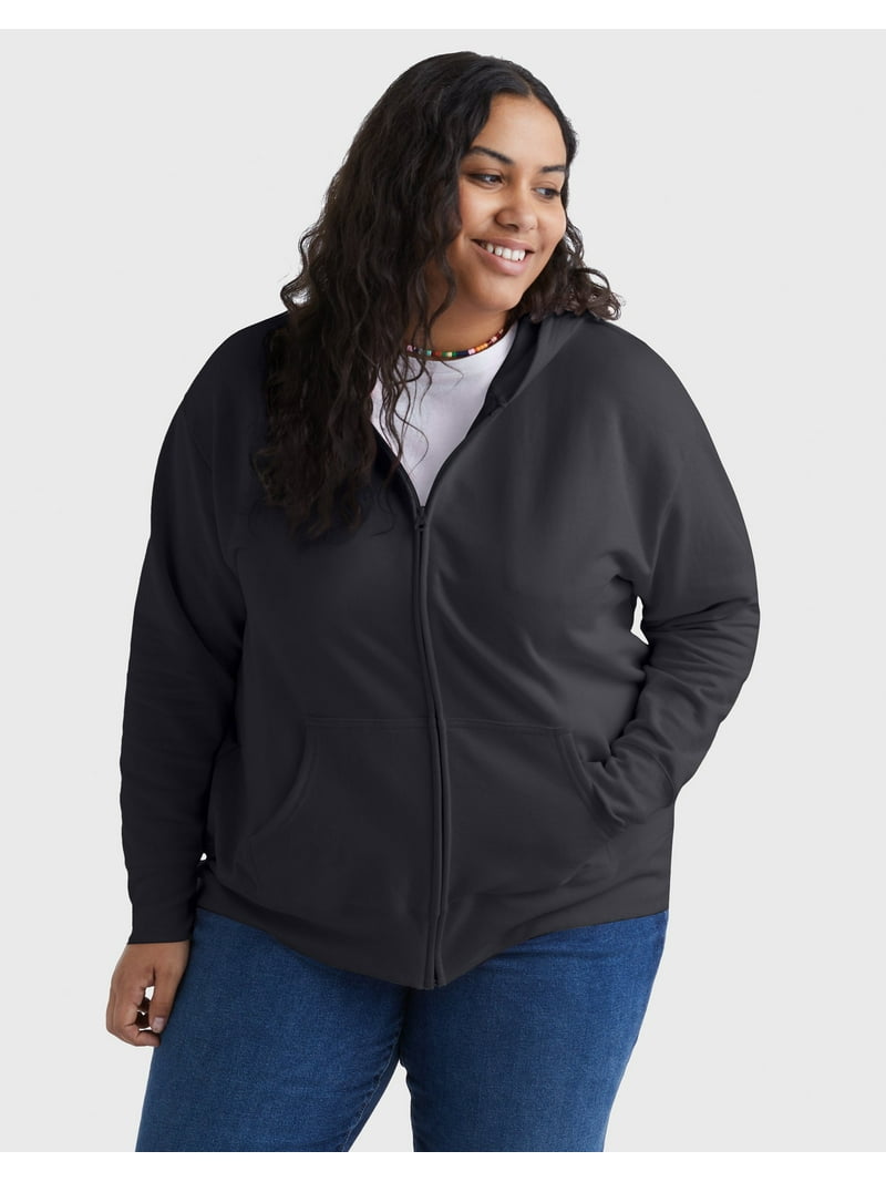 Zipper 2x Womens Hoodies Hanes Just My Size Women's Plus Size