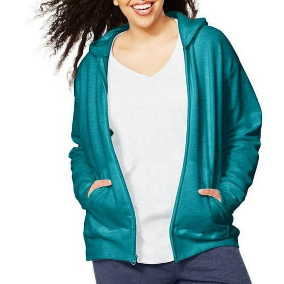 Just My Size Women's Plus Size Fleece Zip Hood Jacket